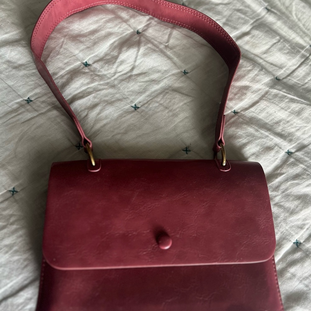 NWOT red Anthropologie purse